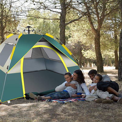 가족을 위한 자동 방수 야영 팝업 텐트 3-4 사람 쉬운 설치