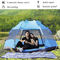 섬유 유리 3-4 사람들 팝업 야영 가족이 190T 폴리에스테르 대피소를 텐트로 덮습니다