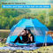 야외여서 대비하는 텐트 일직선을 야영시키는 YEFFO 3-4 사람 방수 팝업